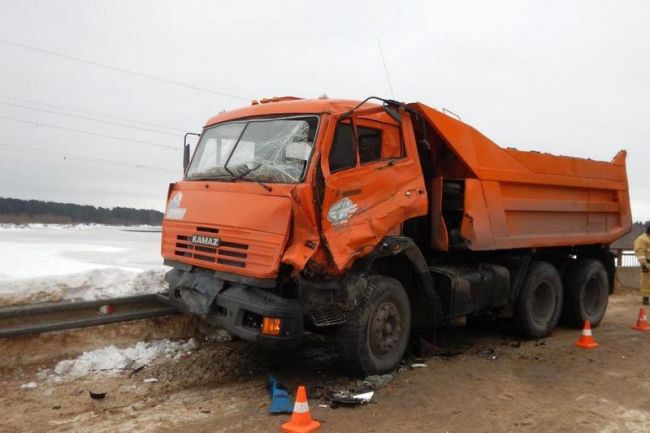 ДТП в Вологодской области: на трассе столкнулись два грузовика
