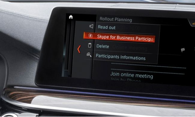 В новые легковые автомобили BMW корпорация Microsoft интегрирует Skype for Business